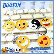 Promotional Zinc Alloy Emoji Coin Holder Key Ring